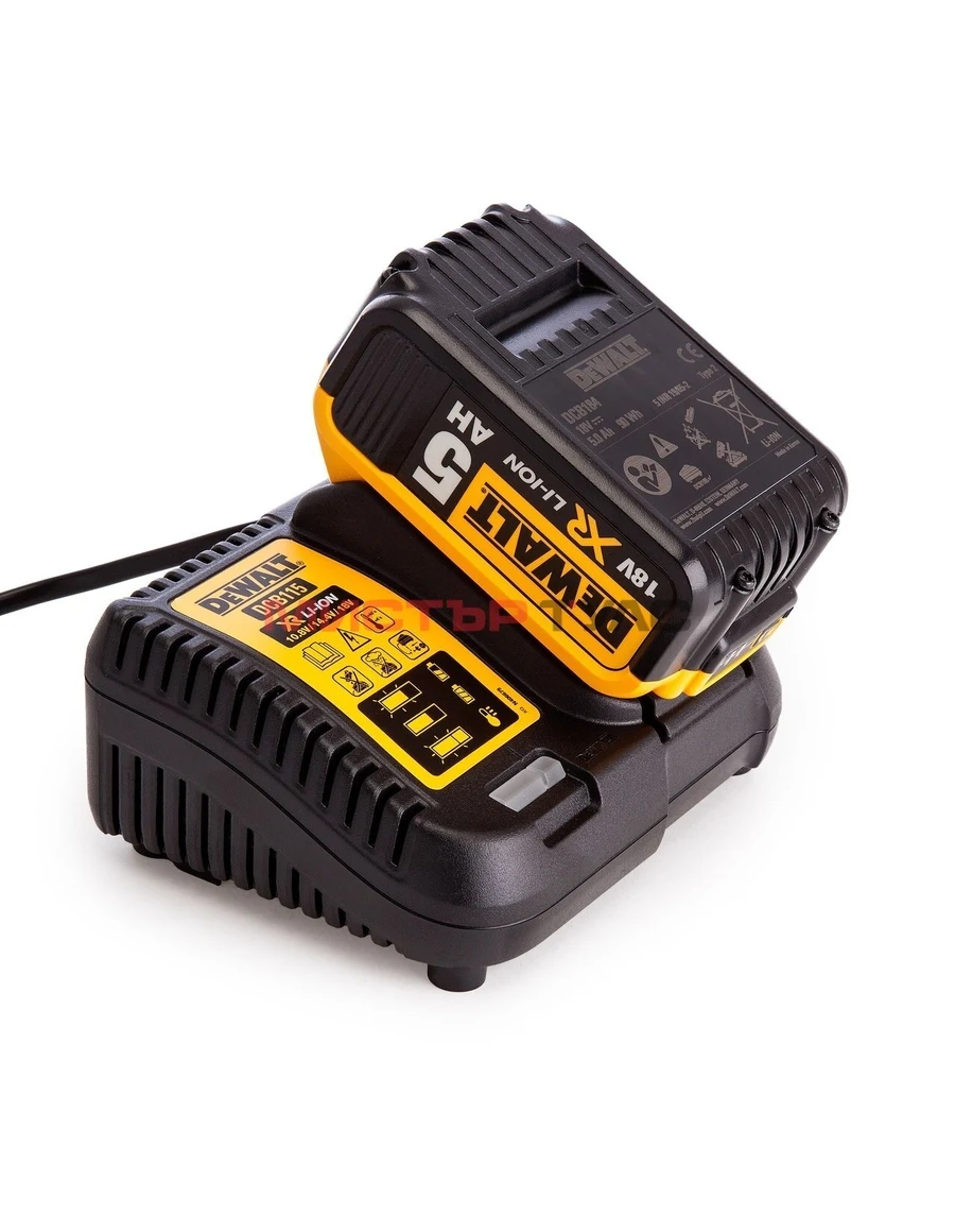 КОМПЛЕКТ ЗАРЯДНО УСТРОЙСТВО DeWalt DCB115 с батерия DeWalt DCB184-5Ah