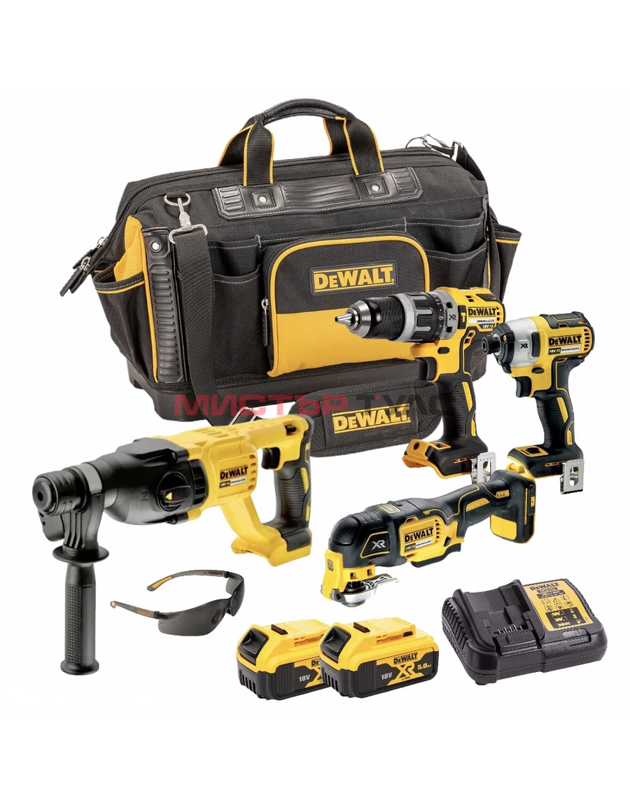 АКУМУЛАТОРНИ МАШИНИ DeWALT DCH133, DeWALT DCD796, DeWALT DCF887, DeWALT DCS356 с 2 бр. БАТЕРИИ 5Ah