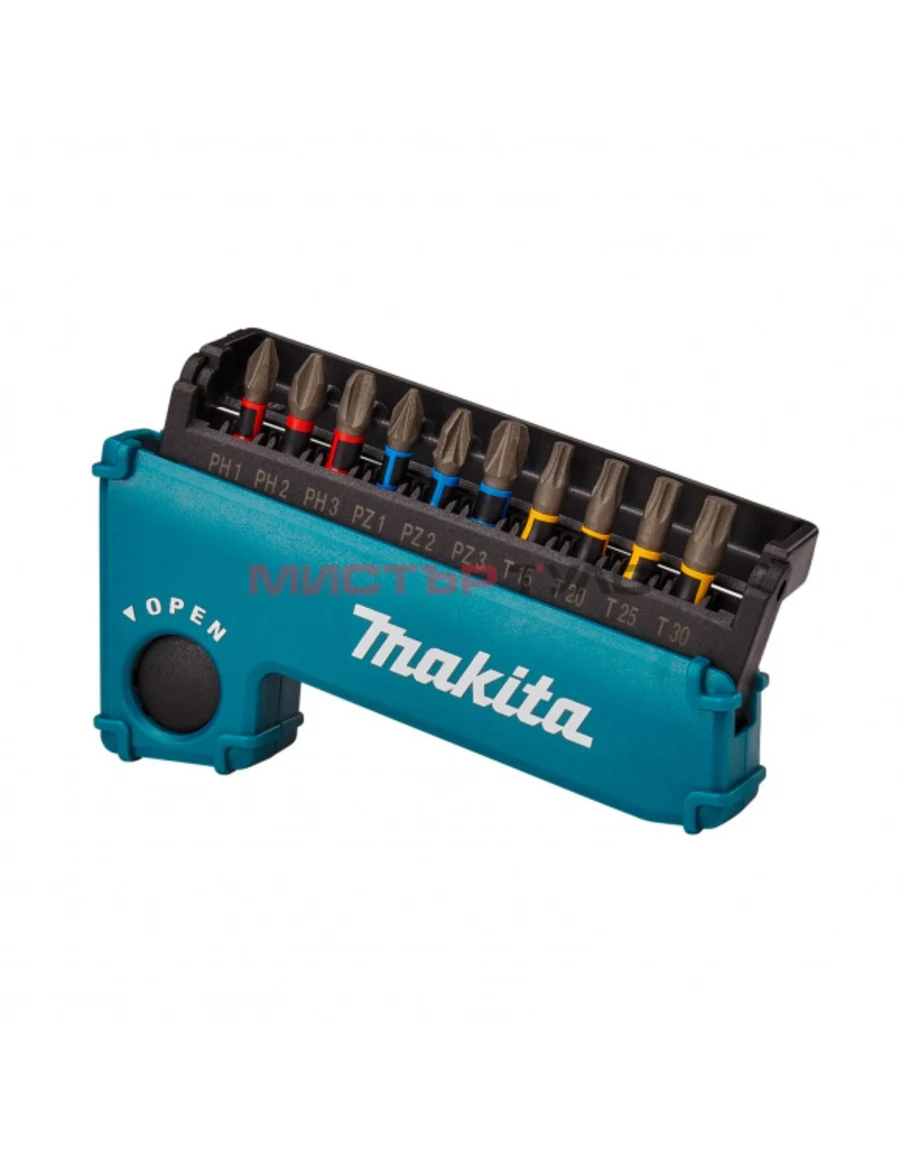 Комплект битове и магнитен държач Makita E-03567, 25 mm, 11 броя
