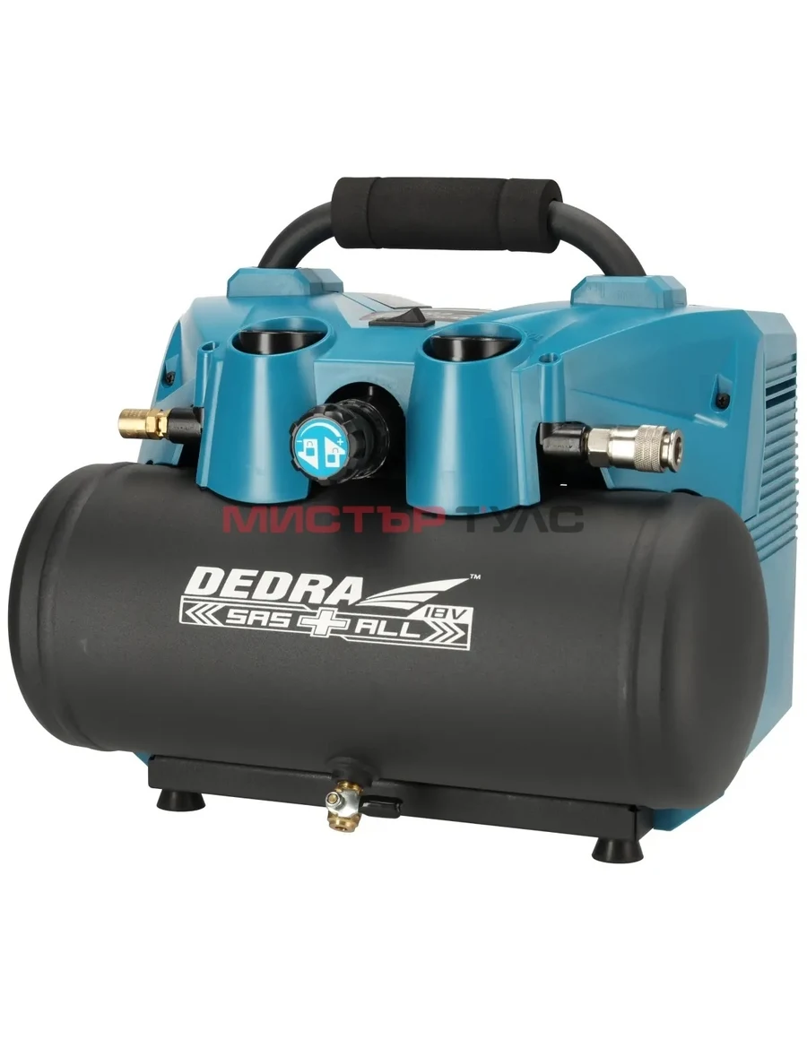 Компресор акумулаторен DEDRA DED7077V SAS+ALL, 36V, 2x18V, 8bar