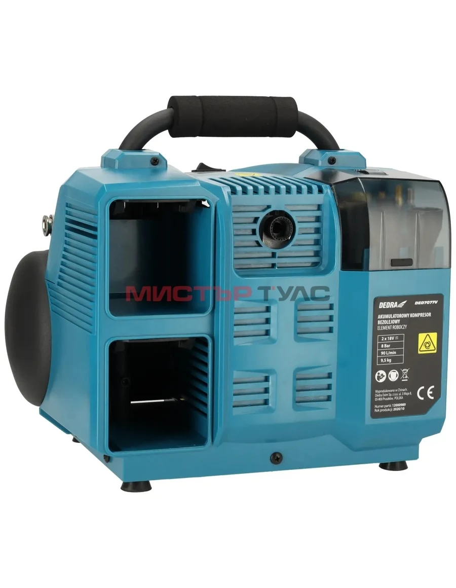 Компресор акумулаторен DEDRA DED7077V SAS+ALL, 36V, 2x18V, 8bar