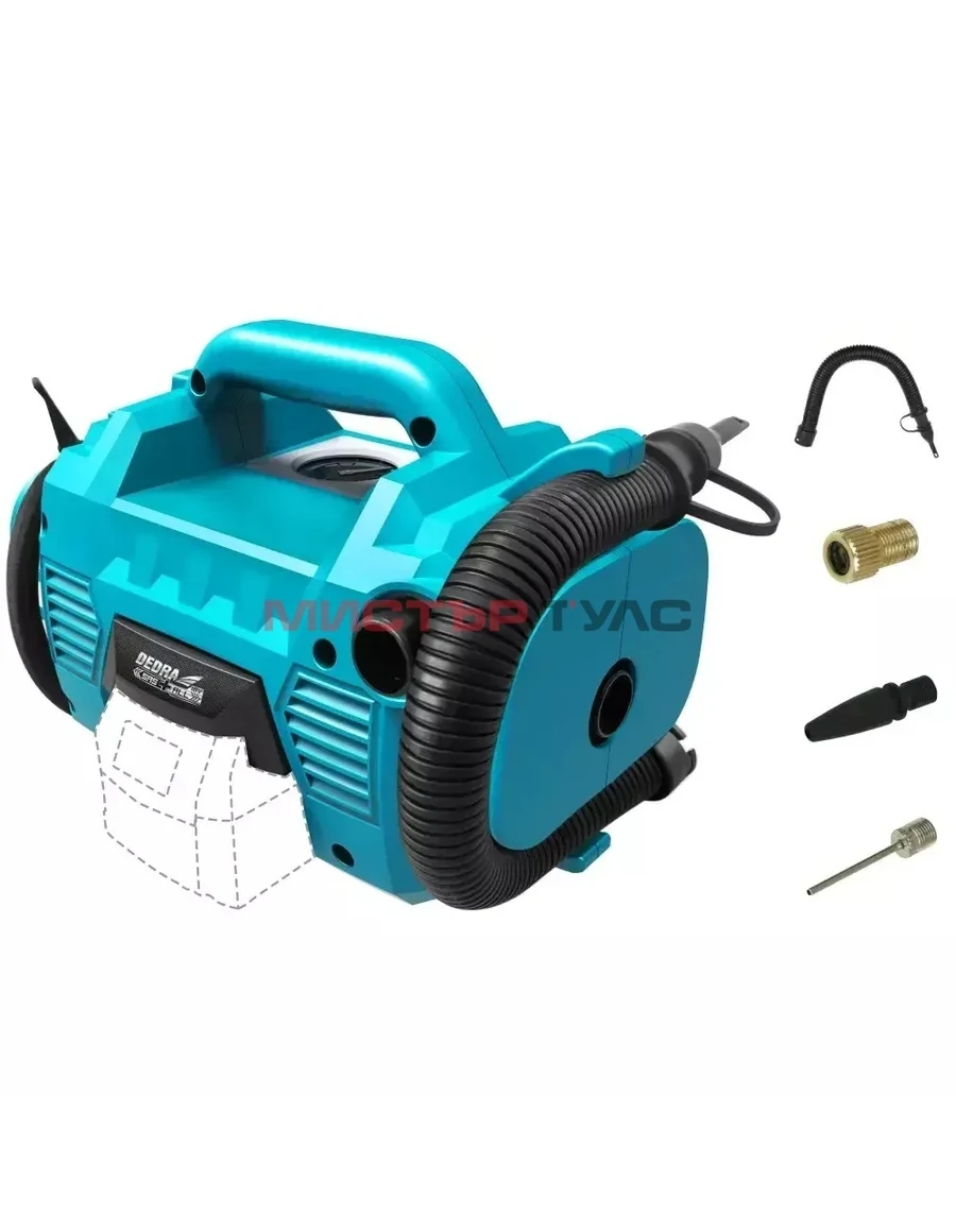 Компресор акумулаторен DEDRA DED7073 SAS+ALL, 18V, 10bar