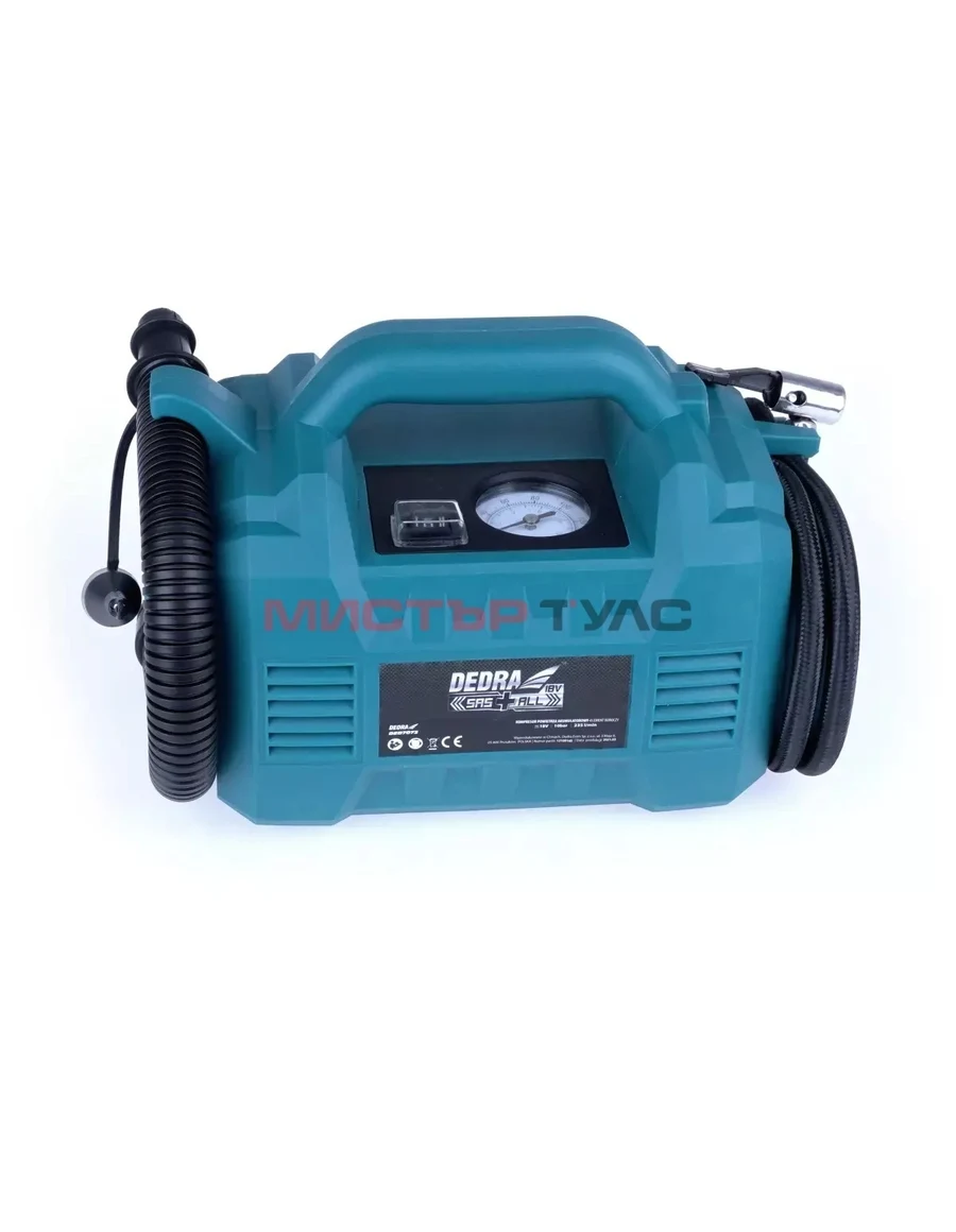 Компресор акумулаторен DEDRA DED7073 SAS+ALL, 18V, 10bar
