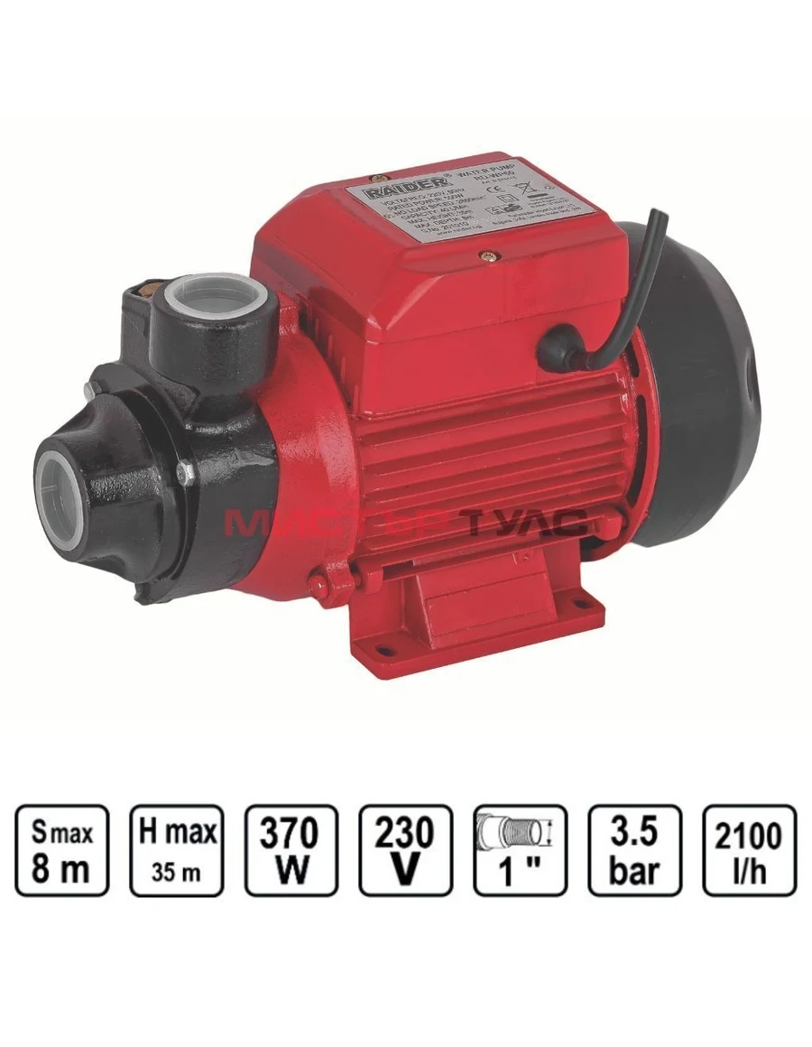 Водна помпа Raider RD-PK60, 370 W, 2100 l/h