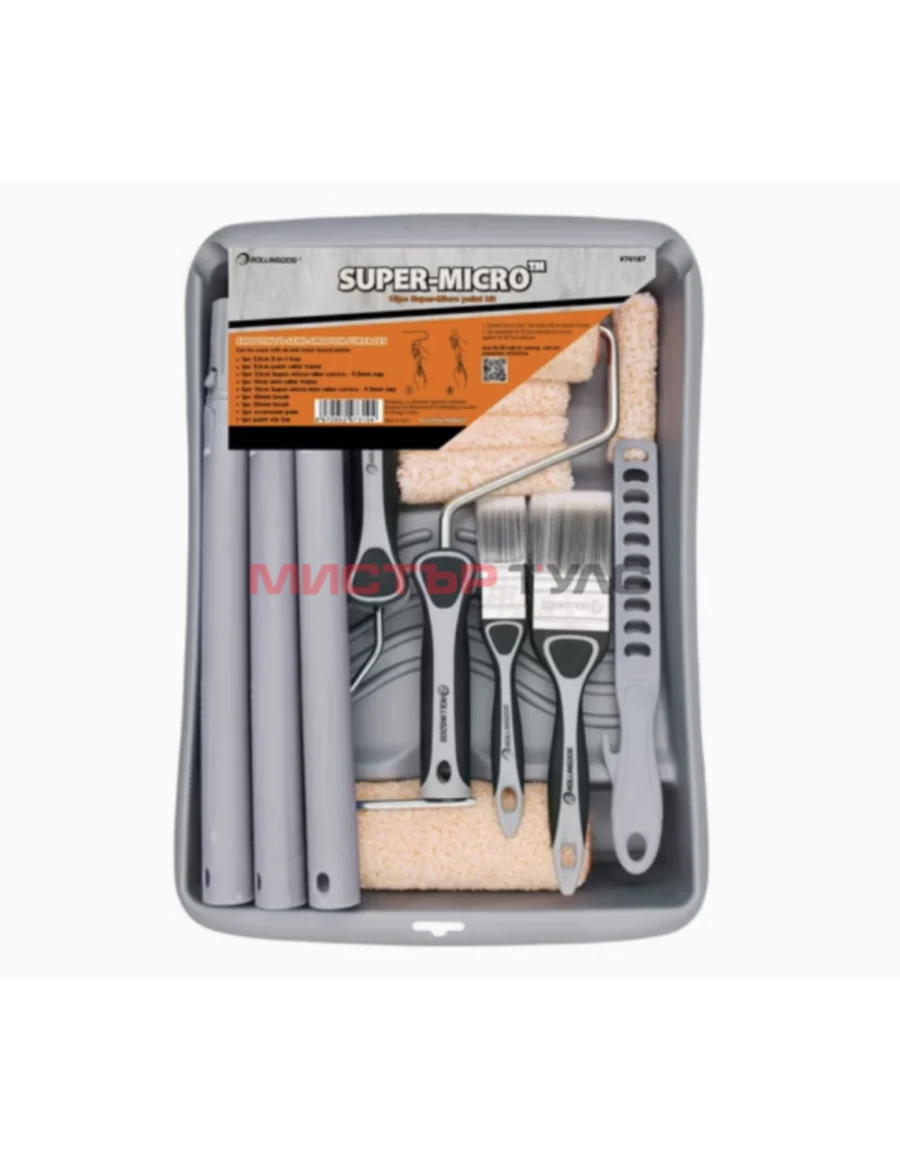 КОМПЛЕКТ ЗА БОЯДИСВАНЕ ROLLINGDOG SUPER-MICRO 15 ЧАСТИ ПРОФЕСИОНАЛНА СЕРИЯ