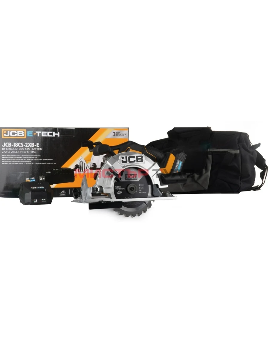 АКУМУЛАТОРЕН РЪЧЕН ЦИРКУЛЯР JCB 18V 165MM С БАТЕРИЯ И ЗАРЯДНО
