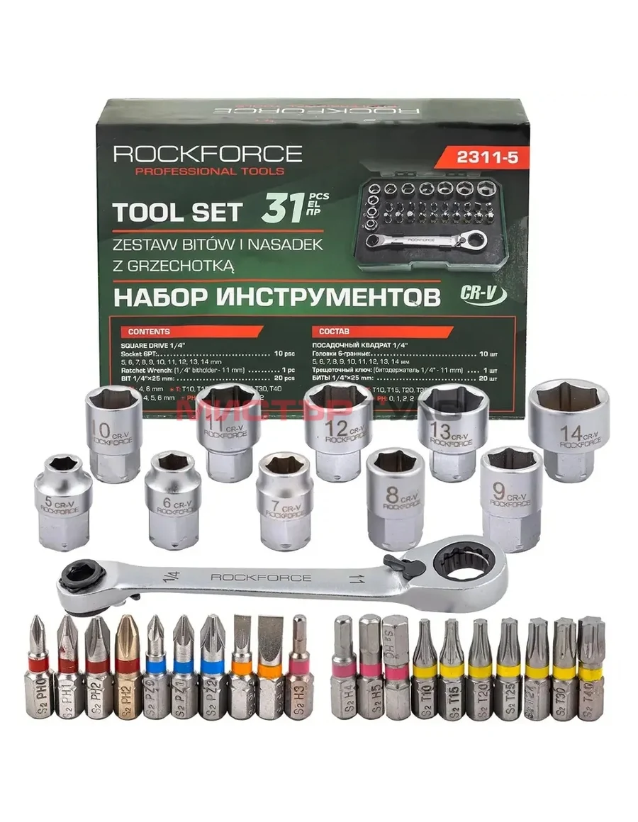 МИНИ ГЕДОРЕ 31 ЧАСТИ 1/4“ ROCKFORCE
