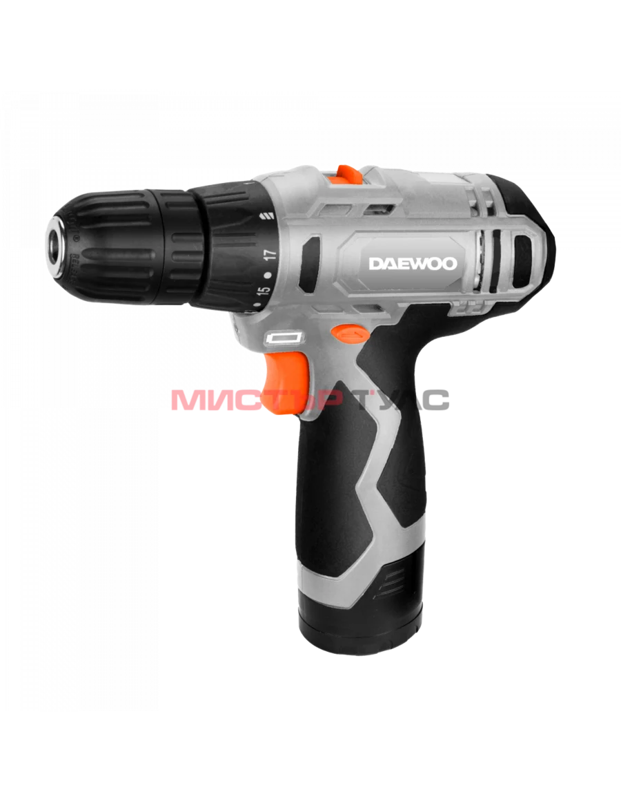 Бормашина акумулаторна двускоростна 12V, 28 Nm, 1 батерия 1500mAh Li-ion DAEWOO
