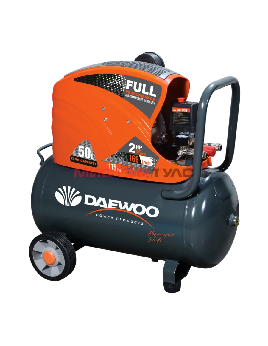 Компресор бутален 2HP/1.5 kW/ 50 l/ директно куплиране DAEWOO