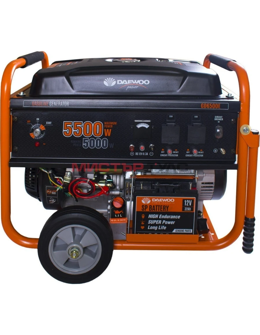 Генератор бензинов max 6500W, 420CC, ел. старт DAEWOO