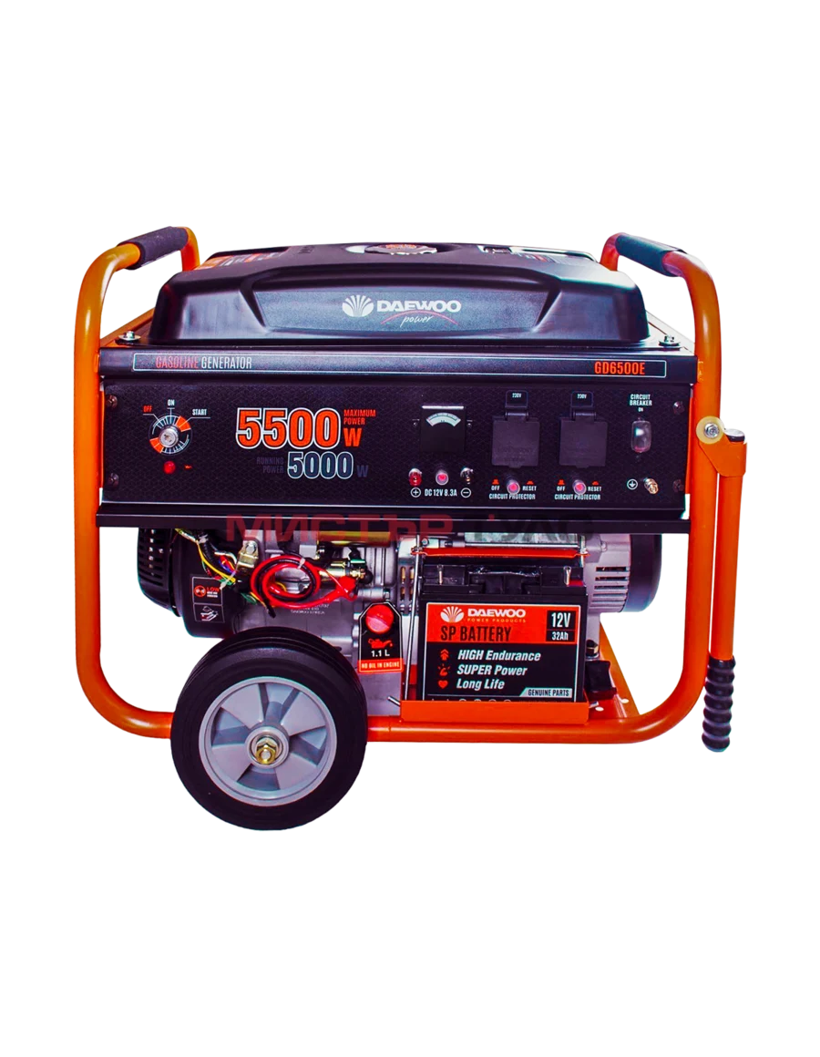 Генератор бензинов max. 5500W, 389CC, ел. старт DAEWOO