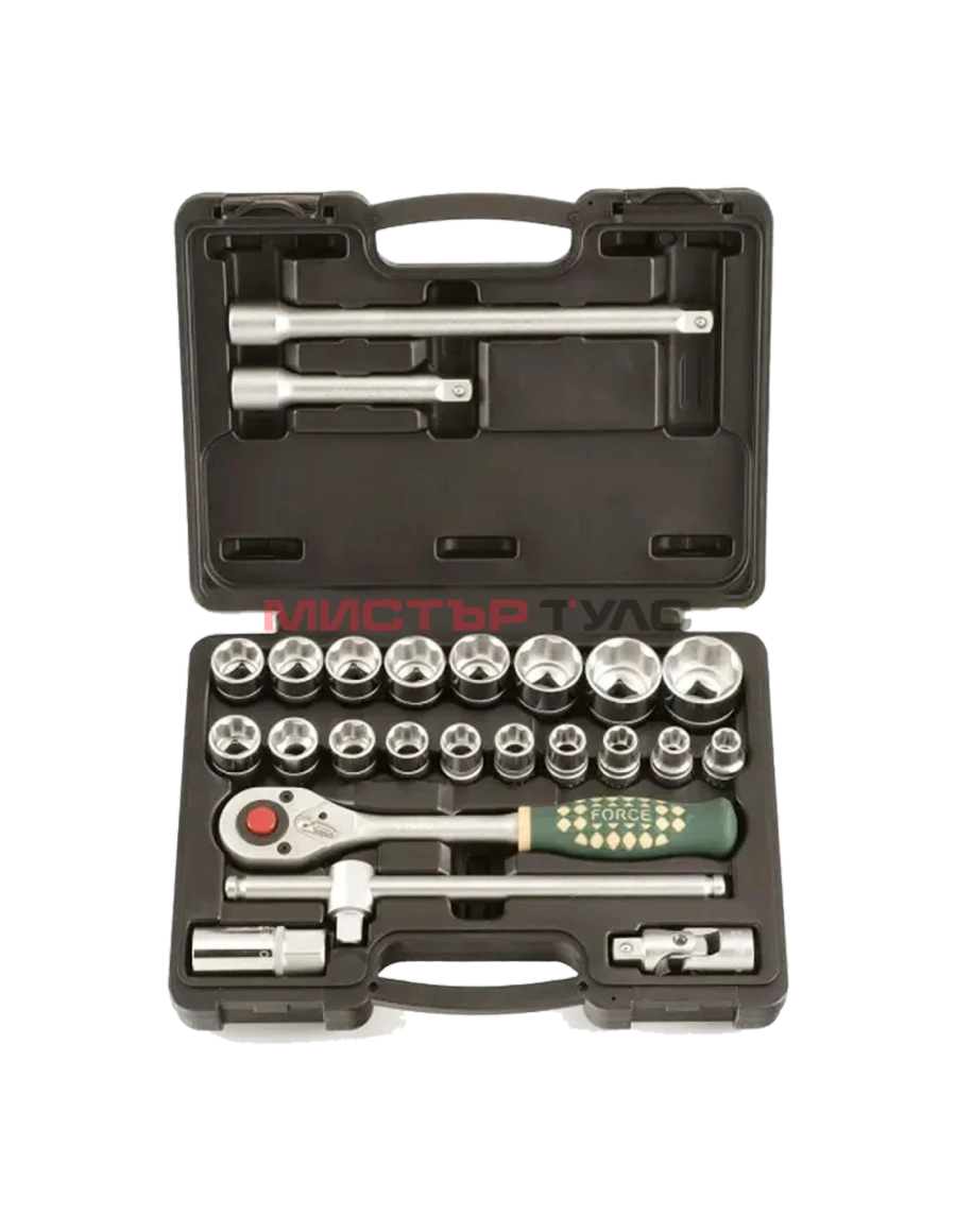 Гедоре 1/2" шестостен (10-32mm), пластмасов куфар, 24 ч./ 4246B-5 FORCE