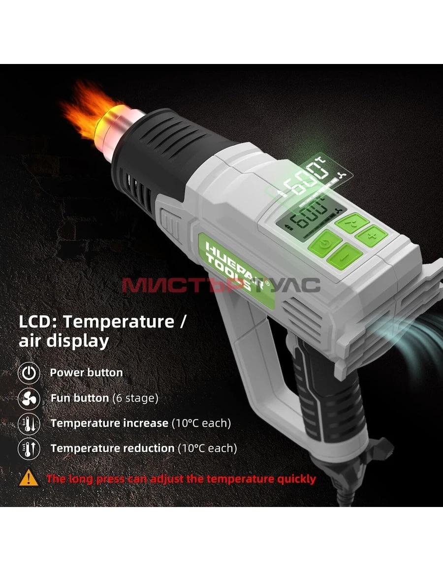 Пистолет за горещ въздух Huepar HG01