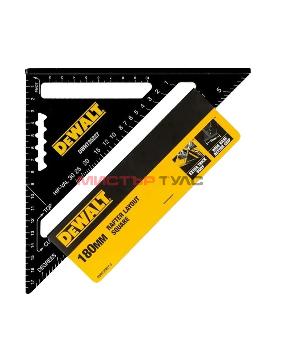 Мултифункционален триъгълник DeWALT DWHT25227 – 180x180x250 мм