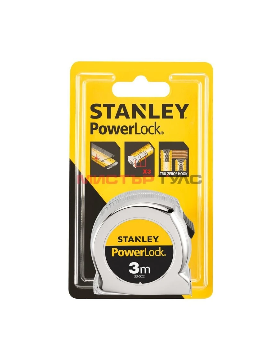 Ролетка STANLEY PowerLock 0-33-522, 3m