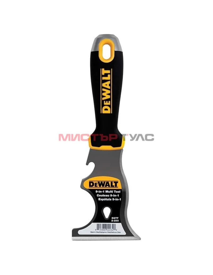 Професионална многофункционална шпакла 9 в 1 DEWALT DXTT 2-200, 5"/127 мм