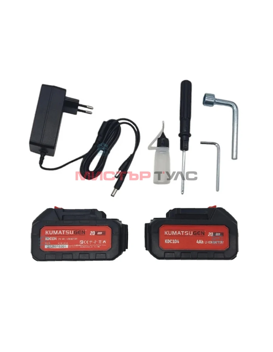 Акумулаторна градинска ножица KUMATSUGEN KDC245, 20 V, 0-22/45 мм, 2 x 4.0 Ah, зарядно, в куфар