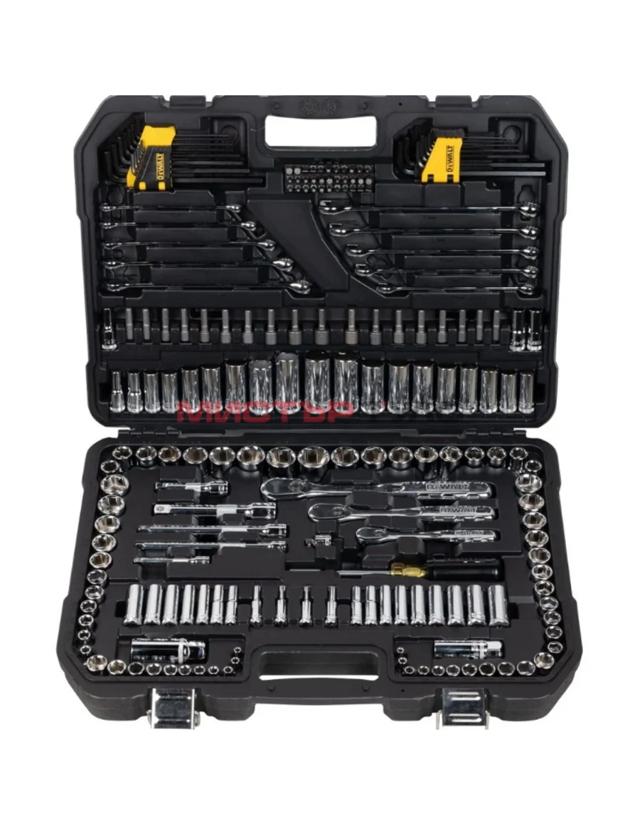 Гедоре комплект DeWALT DWMT81534-1, 1/2", 1/4" и 3/8", 205 части