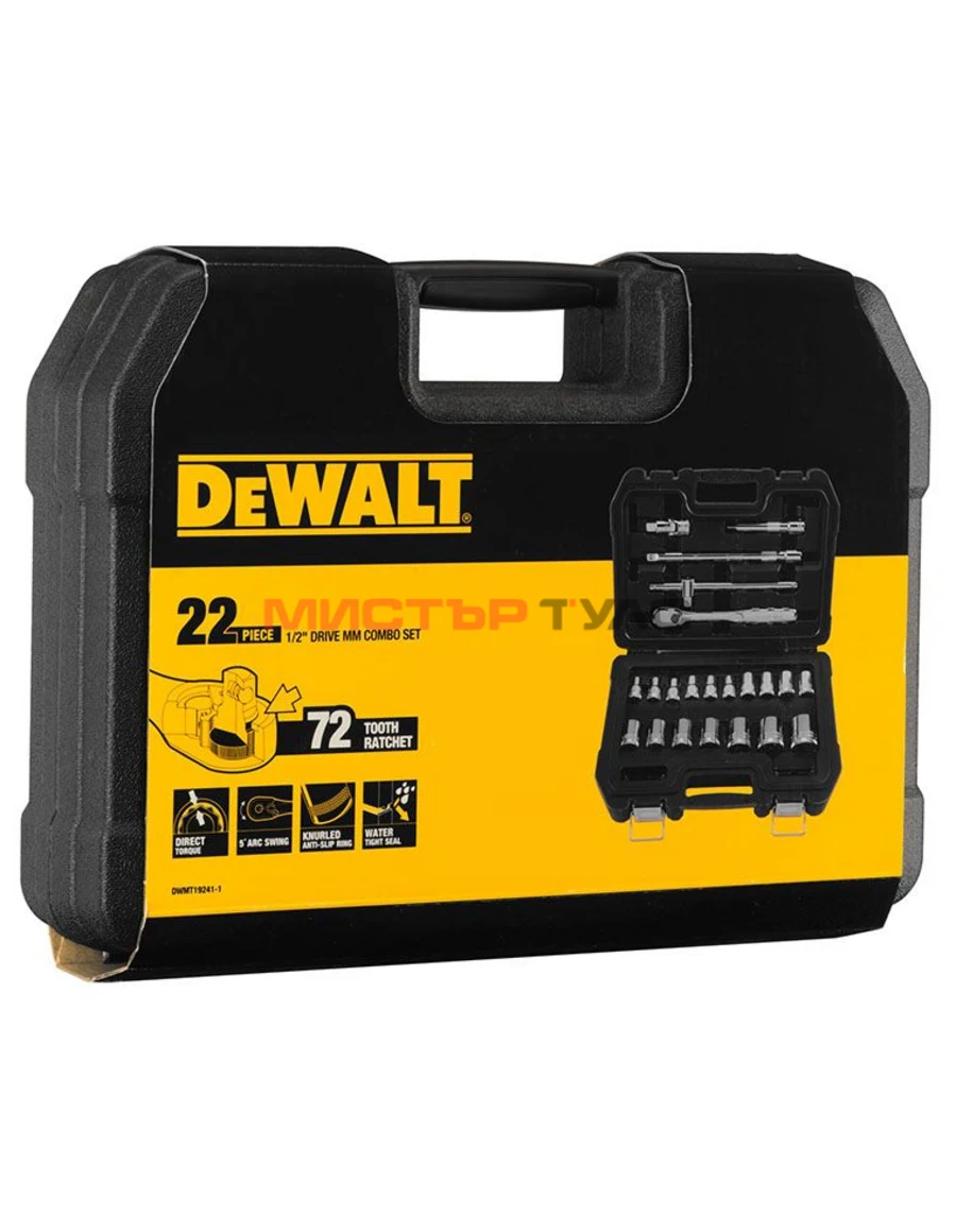 Гедоре комплект DeWALT DWMT19241-1, 1/2", 8-32 мм, 22 части
