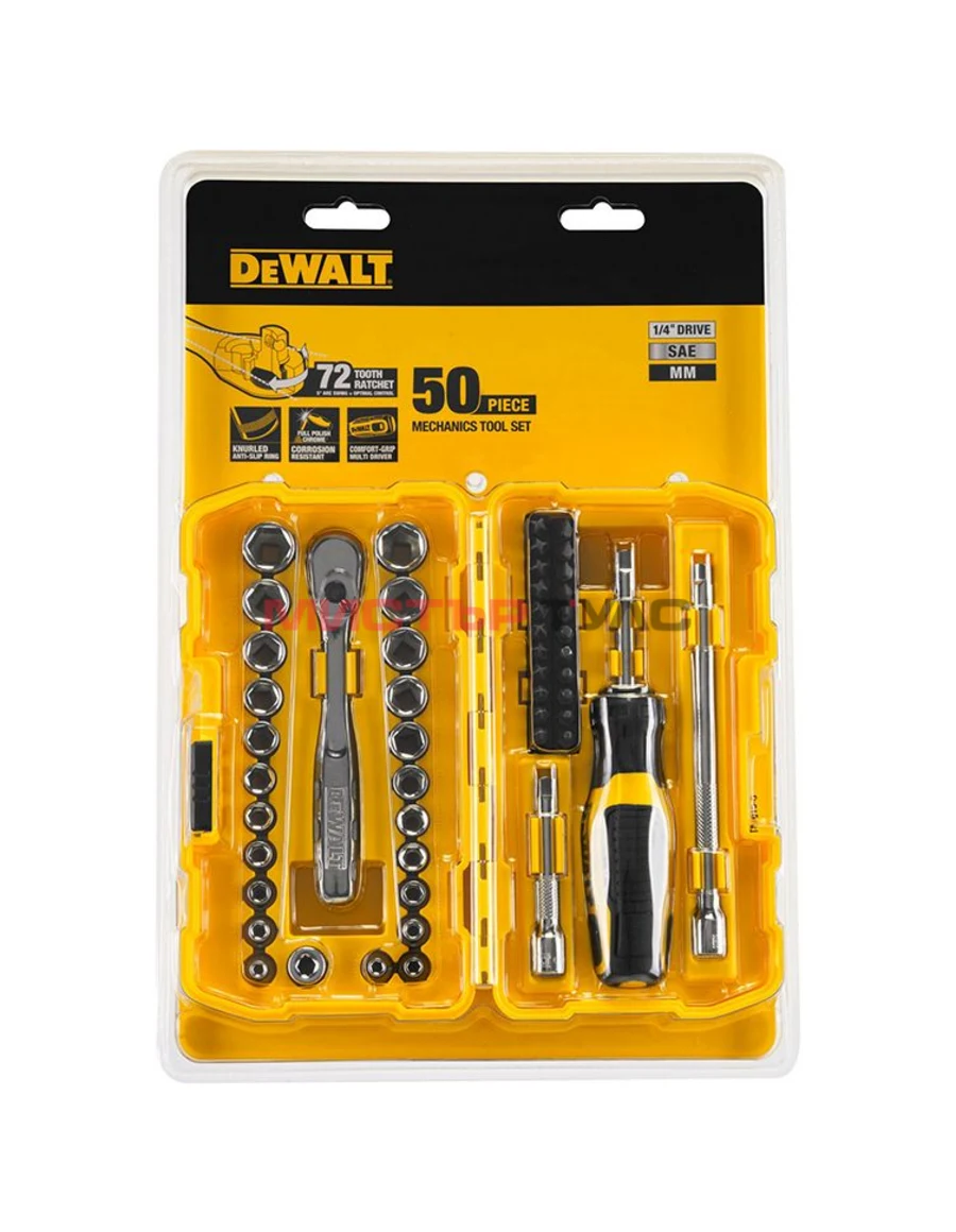Гедоре комплект DeWALT DWMT81610, 1/4", 50 части