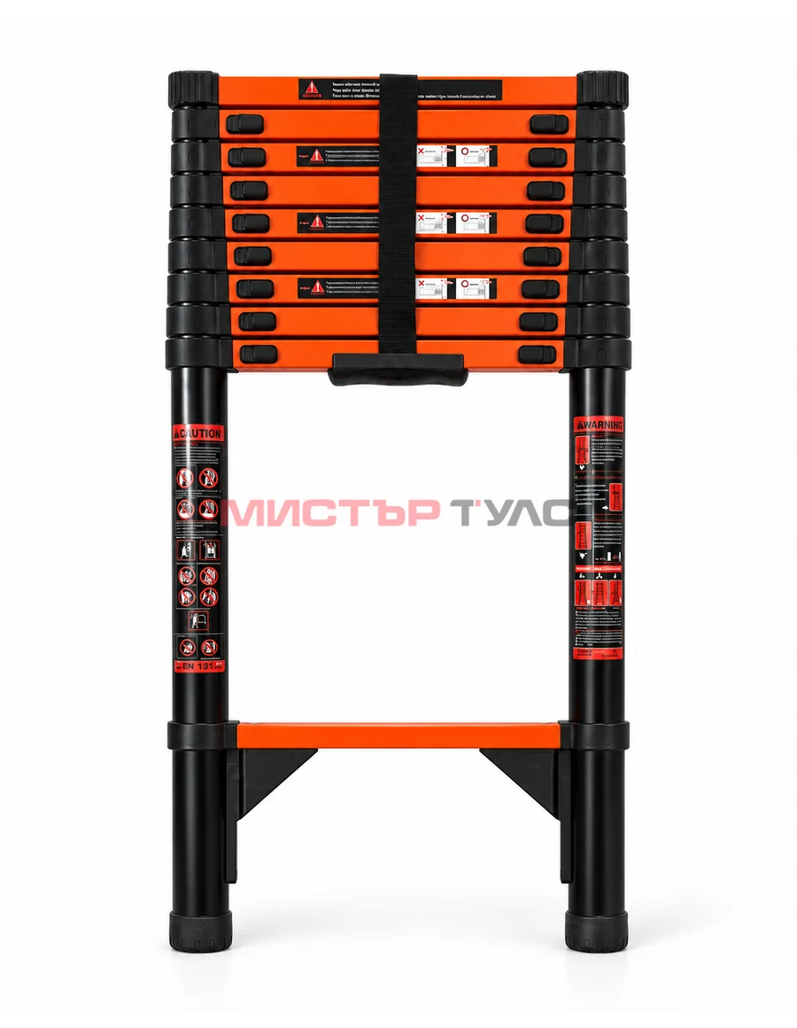 Телескопична стълба 4,7 м – Lock System, противоплъзгащи крака, до 150 кг H57
